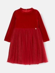 Angel & Rocket Red Elsie Velvet Tuelle Dress - Image 6 of 8