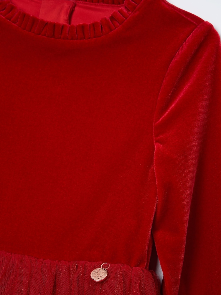 Angel & Rocket Red Elsie Velvet Tuelle Dress - Image 8 of 8