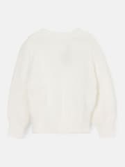 Angel & Rocket Natural Mia Velvet Bow Fluffy Jumper - Image 3 of 4