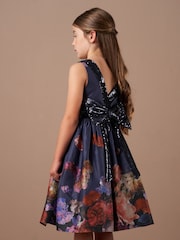 Blau - Angel & Rocket Claudia Kleid mit Pailletten und Schleife - Bild 2 von 6