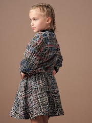 Angel & Rocket Black Dancia Tweed Bomber Jacket - Image 2 of 7