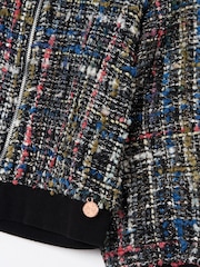 Angel & Rocket Black Dancia Tweed Bomber Jacket - Image 7 of 7