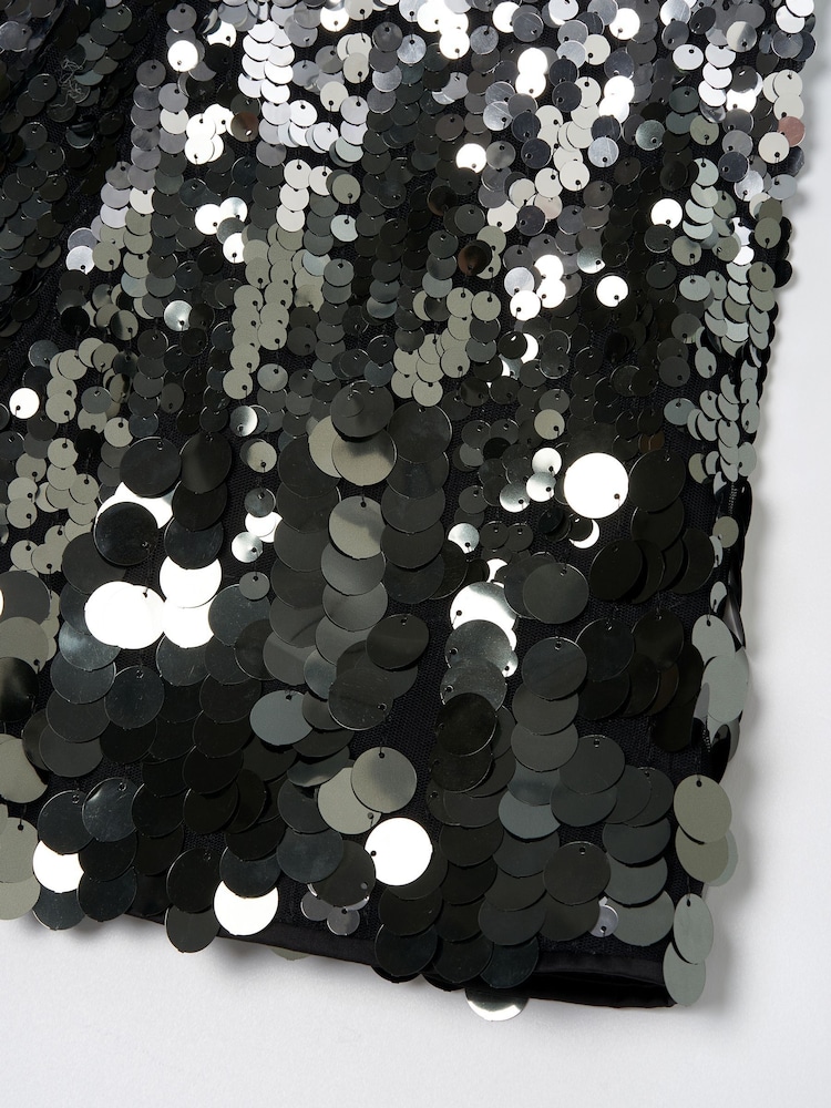 Angel & Rocket Silver Natala Disco A Line Skirt - Image 5 of 5