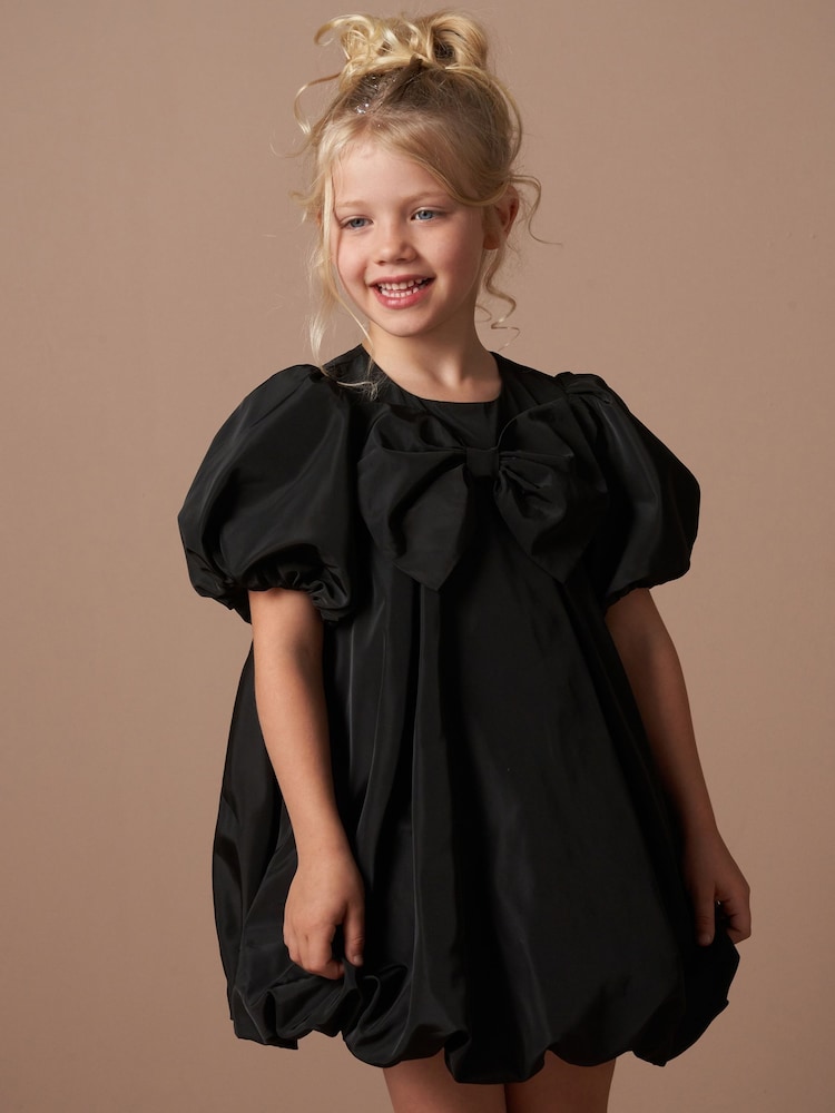 Angel & Rocket Black Nadia Puffball Bow Dress - Image 2 of 7