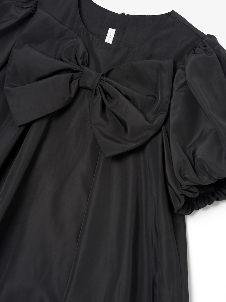 Angel & Rocket Black Nadia Puffball Bow Dress - Image 7 of 7