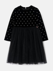 Angel & Rocket Black Elsie Beaded Velvet Tuelle Dress - Image 5 of 7