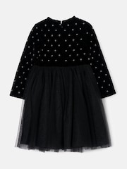 Angel & Rocket Black Elsie Beaded Velvet Tuelle Dress - Image 6 of 7