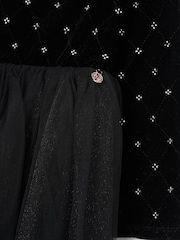 Angel & Rocket Black Elsie Beaded Velvet Tuelle Dress - Image 7 of 7
