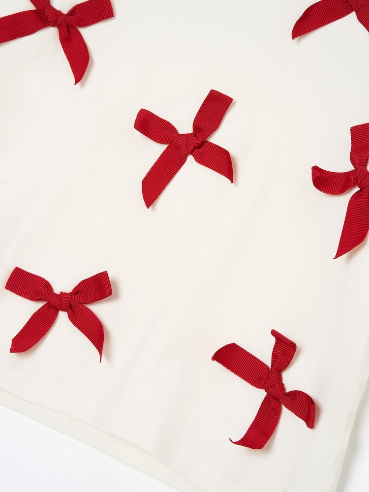 Angel & Rocket Natural Ruby Bow T-Shirt - Image 5 of 5 Angel & Rocket Natural Ruby Bow T-Shirt - Image 5 of 5