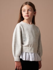 Angel & Rocket Grey Esther Believe Sparkle Jumper - Image 3 of 7