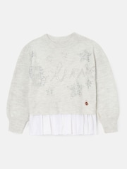 Angel & Rocket Grey Esther Believe Sparkle Jumper - Image 5 of 7