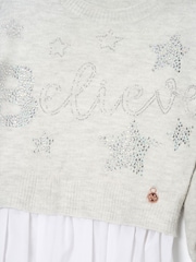 Angel & Rocket Grey Esther Believe Sparkle Jumper - Image 7 of 7