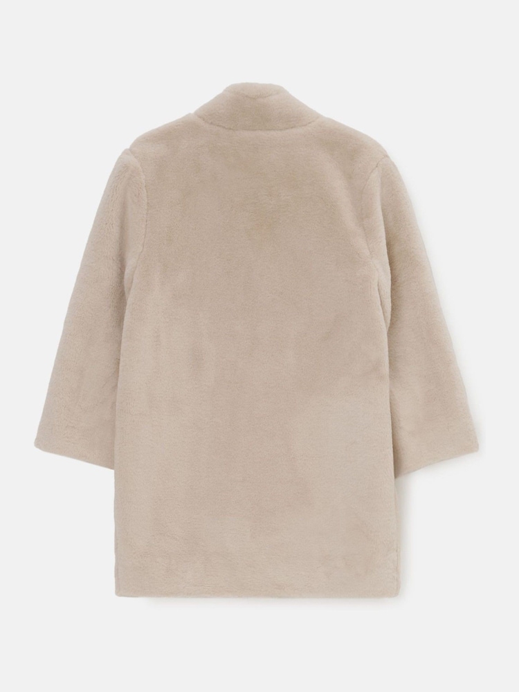 Angel & Rocket Natural Briar Taupe Faux Fur Coat - Image 5 of 6