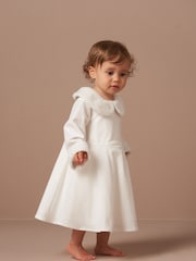 Angel & Rocket White Gabrielle Faux Fur Collar Dress - Image 1 of 8
