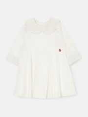 Angel & Rocket White Gabrielle Faux Fur Collar Dress - Image 6 of 8