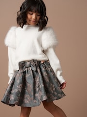 Angel & Rocket Silver Etta Jacquard Skirt - Image 1 of 4