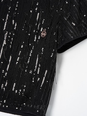 Angel & Rocket Black Sadie Tassel Sequin Top - Image 7 of 7