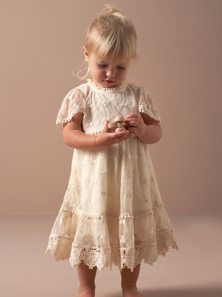 Angel & Rocket Natural Felicitie Lace Dress - Image 2 of 7