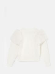 Angel & Rocket Cream Suzanna Faux Fur Sleeve Jumper - Image 6 of 7