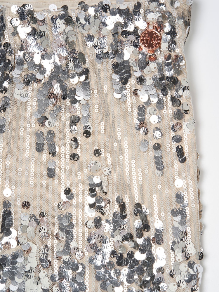 Angel & Rocket Silver Sadie Sequin Trousers - Image 7 of 7
