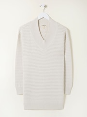 FatFace Fernlea Cream Tunic Jumper - Image 6 of 6