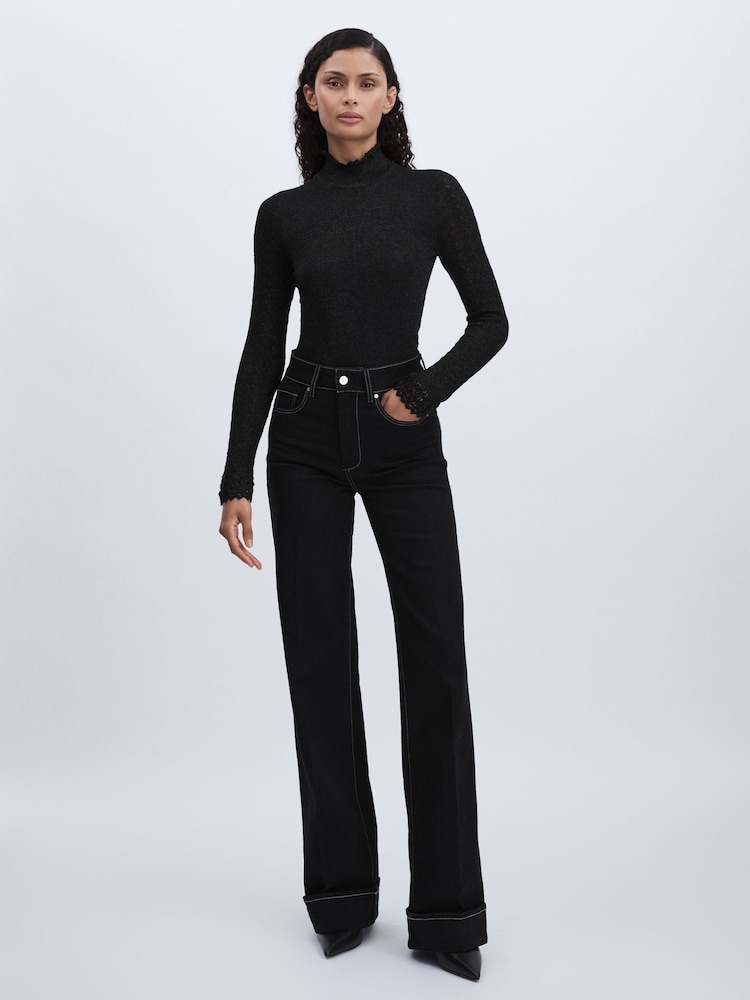 Paige Wide-Leg Cuffed Jeans - Image 1 of 6