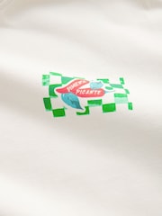 White Picante Graphic Print Beach T-Shirt - Image 7 of 8