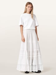 AllSaints White Meadow Maxi Skirt - Image 2 of 7