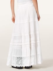 AllSaints White Meadow Maxi Skirt - Image 4 of 7