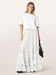 AllSaints White Meadow Maxi Skirt - Image 5 of 7