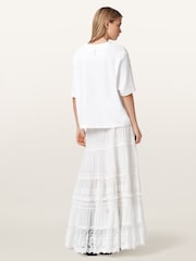 AllSaints White Meadow Maxi Skirt - Image 6 of 7