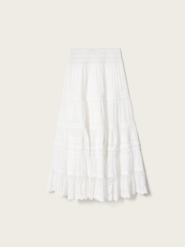 AllSaints White Meadow Maxi Skirt - Image 7 of 7