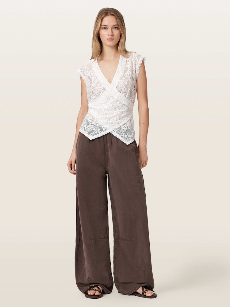 AllSaints White Vera Top - Image 2 of 7