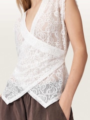 AllSaints White Vera Top - Image 3 of 7