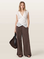 AllSaints White Vera Top - Image 6 of 7