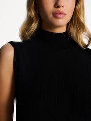 Joseph Black High Neck Merino Wool Maxi Dress - Image 6 of 7