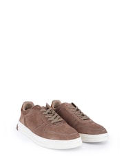 Off The Hook Brown Henley Suede Leather Low-Top Trainers - Image 2 of 6
