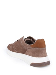 Off The Hook Brown Henley Suede Leather Low-Top Trainers - Image 3 of 6