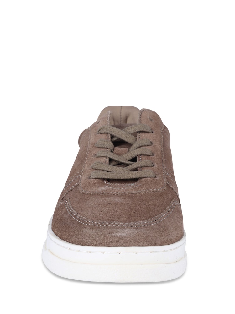 Off The Hook Brown Henley Suede Leather Low-Top Trainers - Image 6 of 6