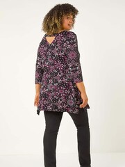 Roman Pink Curve Paisley Print Bar Back Top - Image 2 of 5