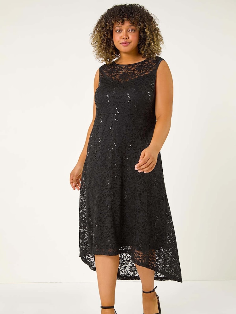 Roman Curve Pailletten-Spitzenkleid mit Sweetheart-Ausschnitt - Bild 1 von 5 Roman Curve Pailletten-Spitzenkleid mit Sweetheart-Ausschnitt - Bild 1 von 5