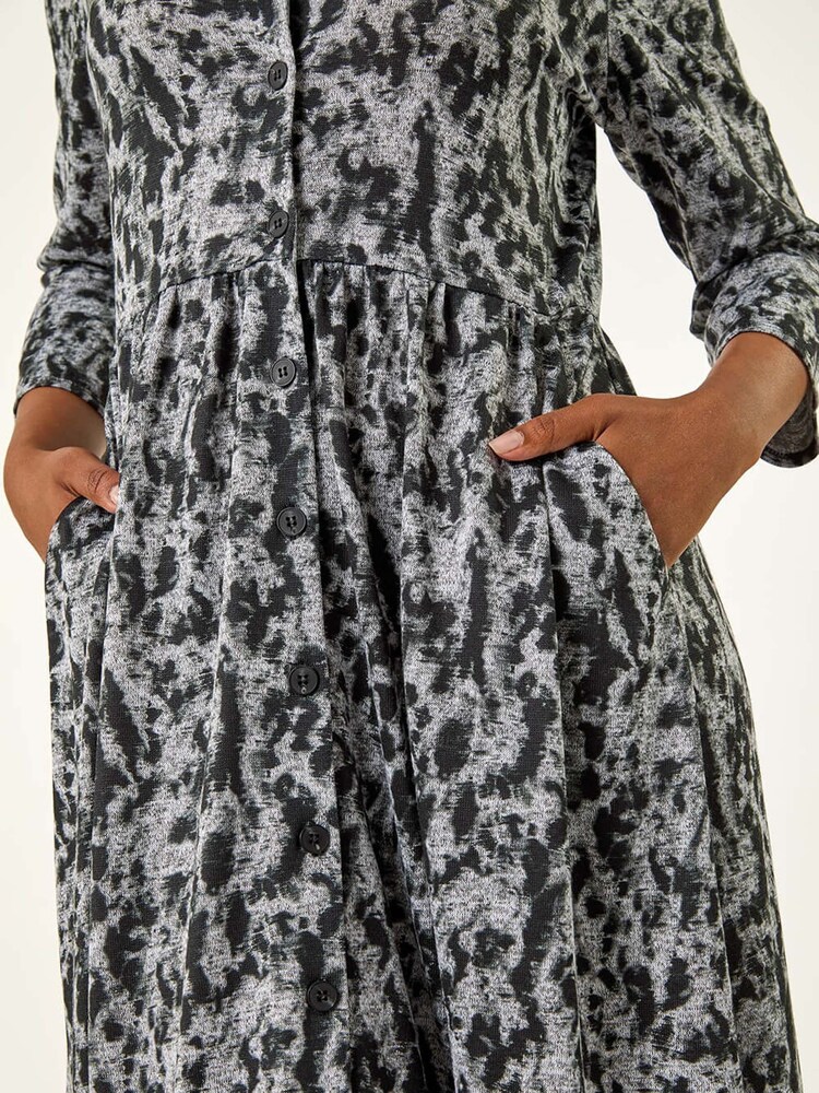 Roman Petite Floral Print Button Up Midi Dress - Imagen 5 de 5 Roman Petite Floral Print Button Up Midi Dress - Imagen 5 de 5