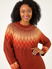 Roman Red Petite Diamond Print Jumper - Image 4 of 5