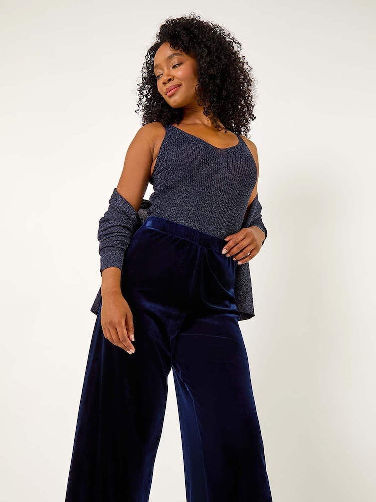 Roman Velvet Petite Wide Leg Stretch Trousers - Imagen 1 de 5 Roman Velvet Petite Wide Leg Stretch Trousers - Imagen 1 de 5