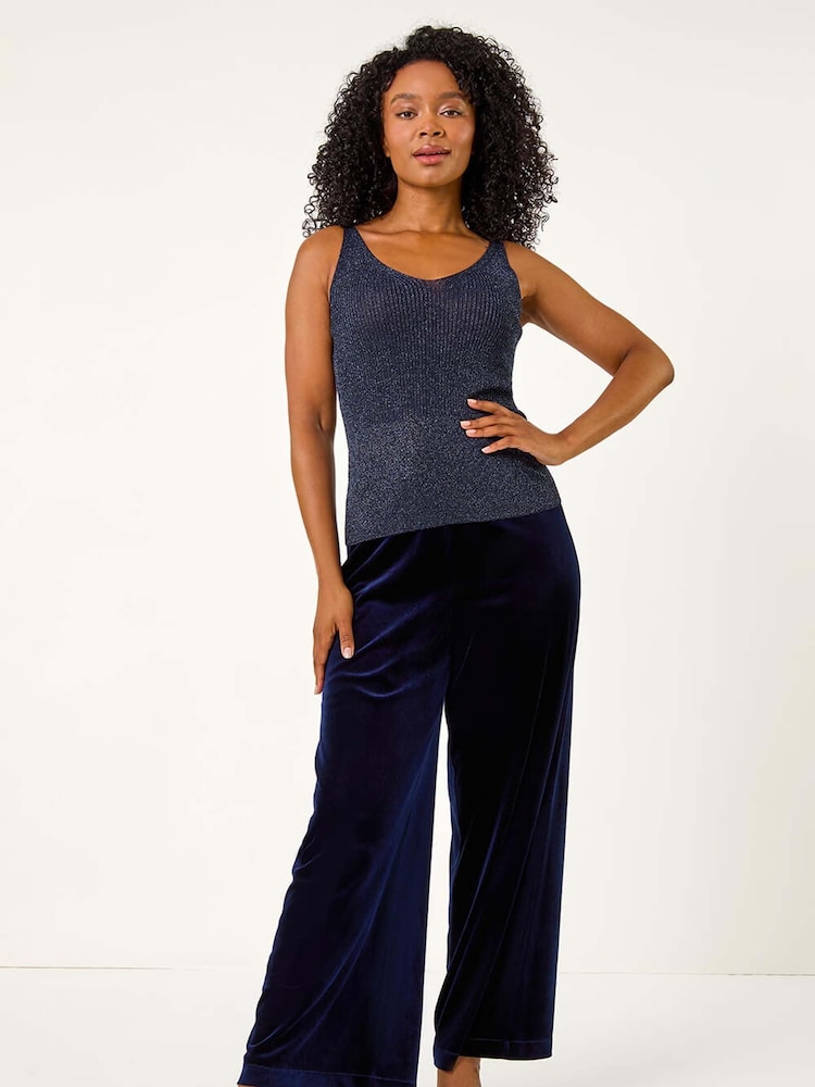 Roman Velvet Petite Wide Leg Stretch Trousers - Imagen 2 de 5 Roman Velvet Petite Wide Leg Stretch Trousers - Imagen 2 de 5