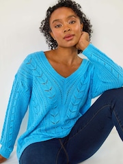 Roman Petite V-Neck Jumper - Imagem 1 de 5
