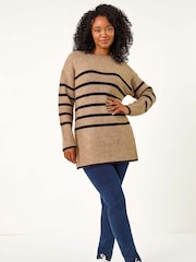 Roman Natural Petite Striped Knit Jumper - Image 2 of 5