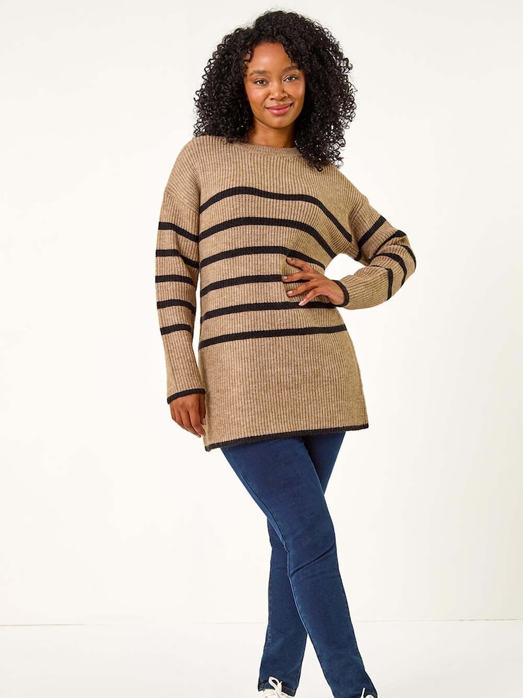 Roman Natural Petite Striped Knit Jumper - Image 2 of 5