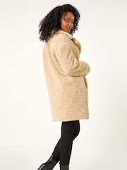 Roman Natural Petite Teddy Longline Coat - Image 3 of 5