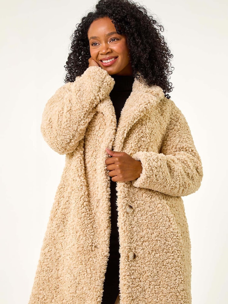 Große Größen Teddy Mantel Reduziert Teddy-Mantel Relaxed Mit Scuba